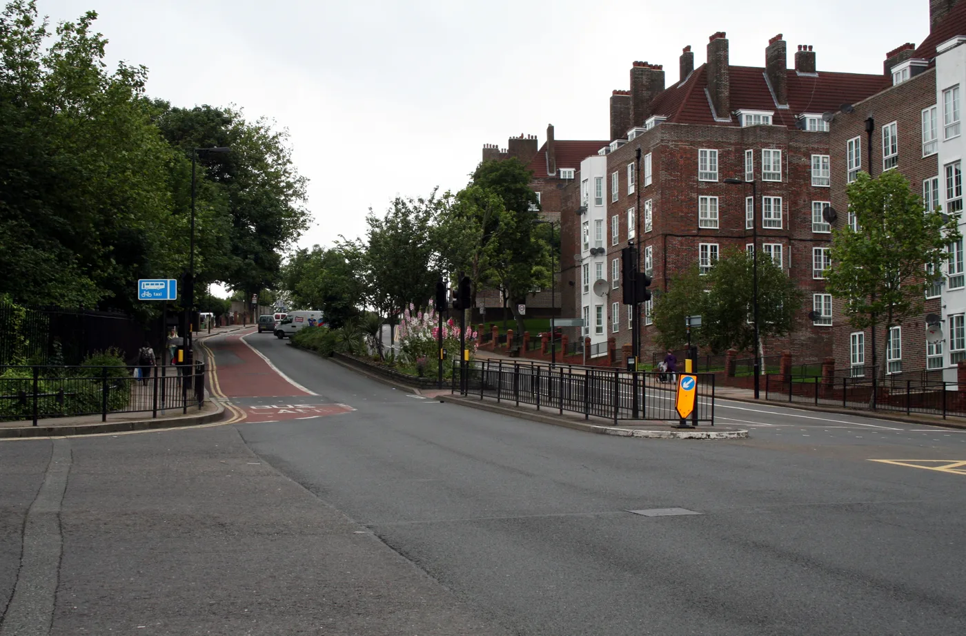 Dog Kennel Hill, the main road between East Dulwich and Denmark Hill