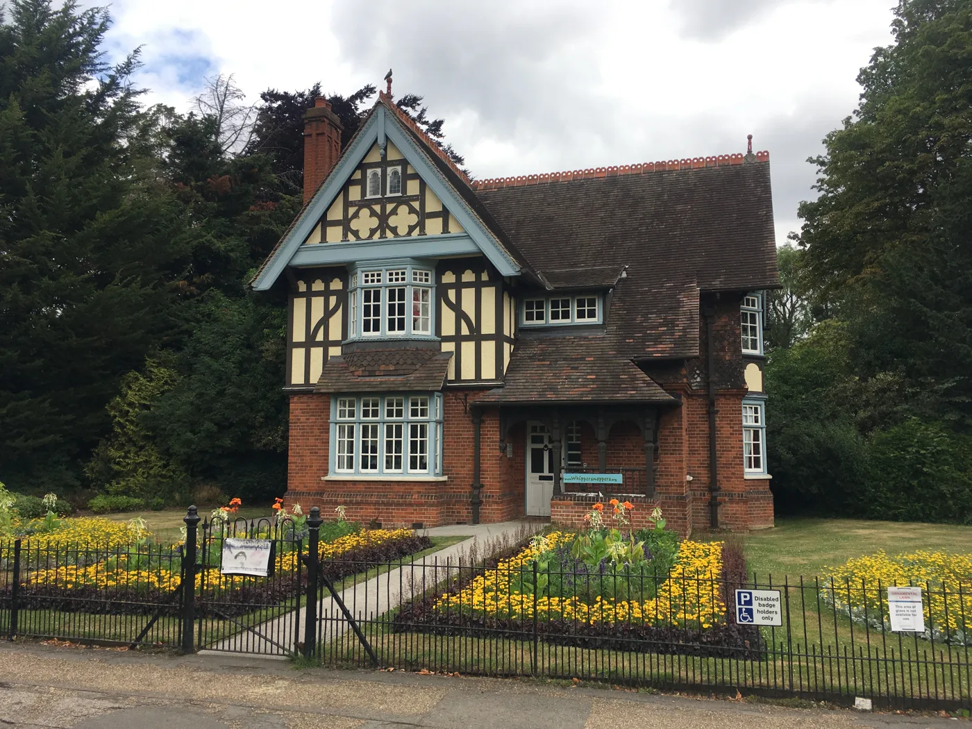 The Victorian park keeper's lodge at Old College Gate, Dulwich Park, where Whippersnappers hold their Winter Wonderland